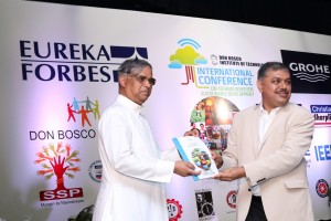 (Frome Left) Fr adolph Furtado, Rector Don Bosco Centre for Learning and Dr Aravind Chinchure , Chair Professor of Innovation and Entrepreneurship, Symbiosis at the conference 