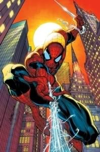 green superhero Spiderman