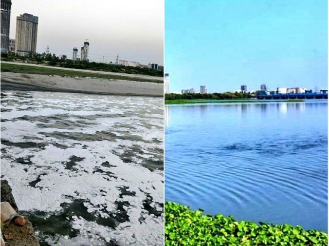 Reduction in pollution of Yamuna River in Delhi