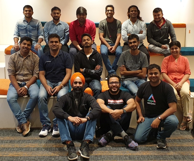 Ambee Team with the co-founders